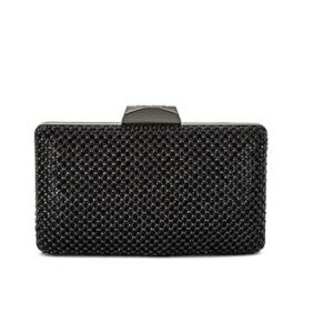 Black beaded clutch
